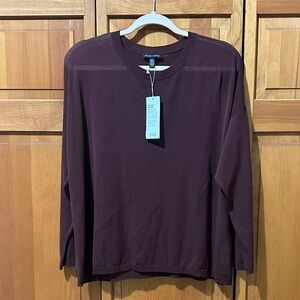 NWT Eileen Fisher Crew Neck Box Top